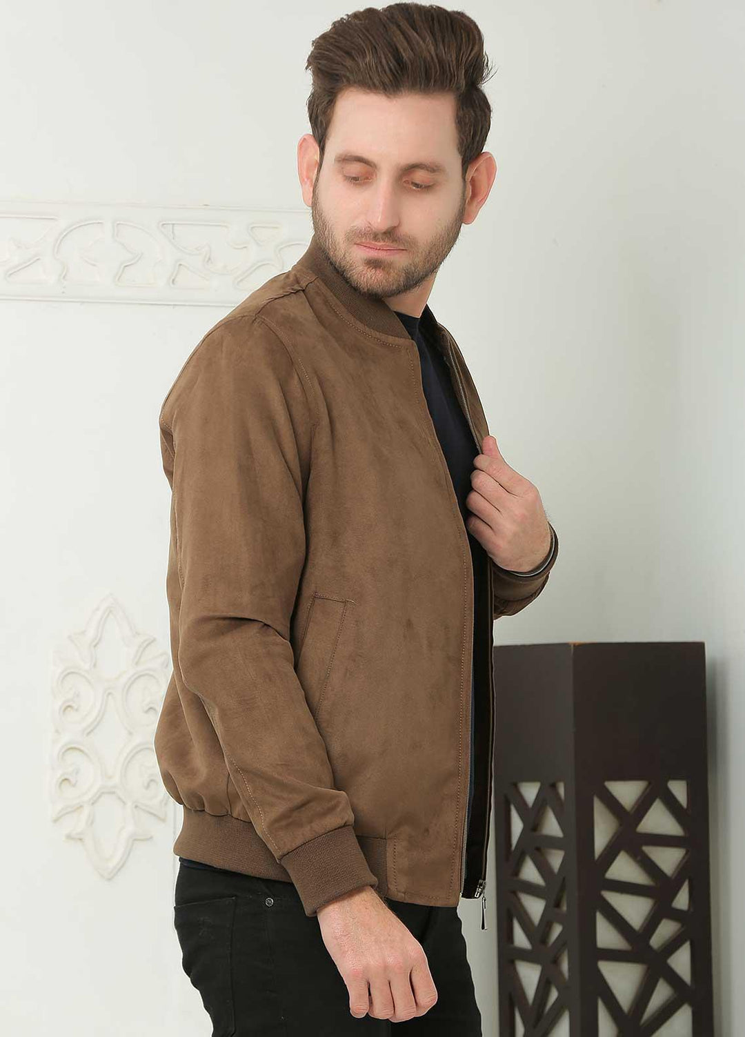 Sanaulla Exclusive Range  Casual Men Jackets -  SU21MJ D-03 Brown