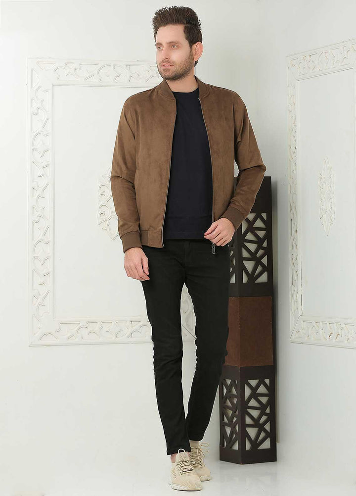 Sanaulla Exclusive Range  Casual Men Jackets -  SU21MJ D-03 Brown