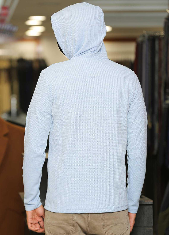 Sanaulla Exclusive Range  Casual Men Hoodies -  SU22MJ (Hoodie) T Shirt 6705 Sky Blue