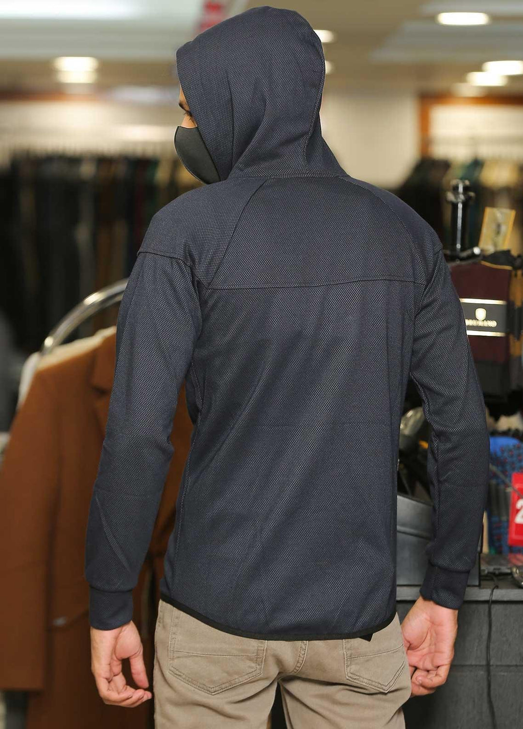 Sanaulla Exclusive Range  Casual Men Upper -  SU22MJ Upper AS-152 Navy Blue