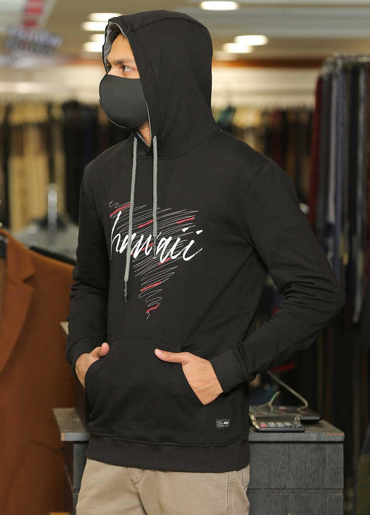 Sanaulla Exclusive Range  Casual Hoodies for Men -  SU22MJ (Hoodie) T Shirt 6588 Black