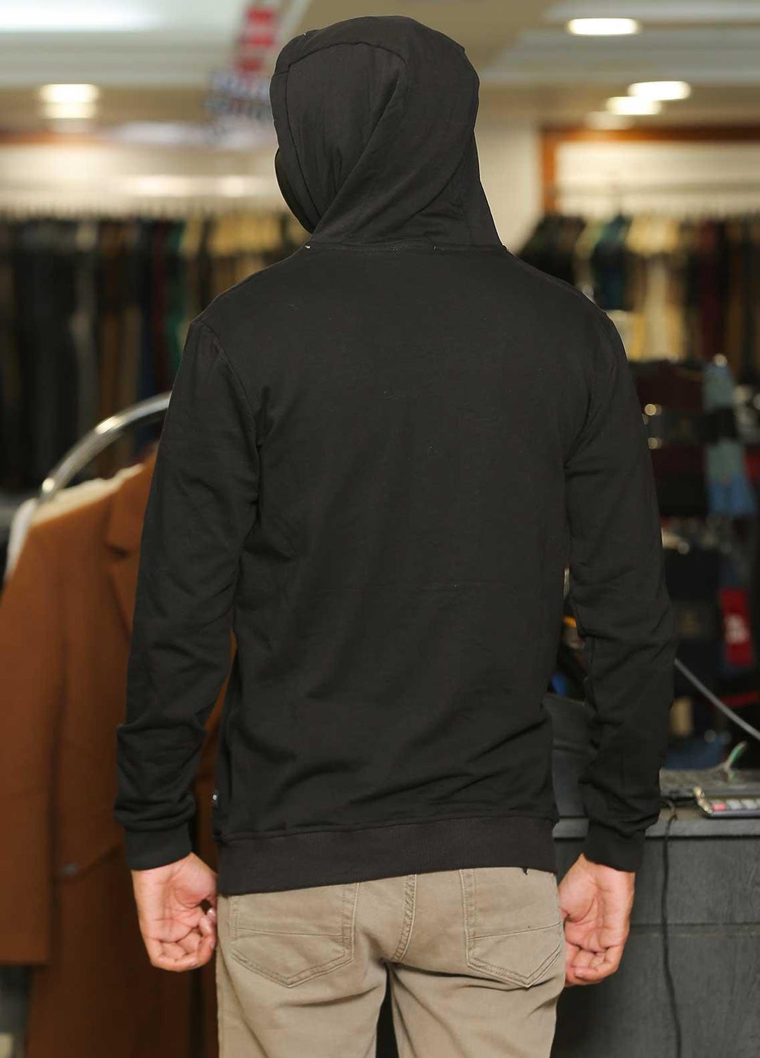 Sanaulla Exclusive Range  Casual Hoodies for Men -  SU22MJ (Hoodie) T Shirt 6588 Black