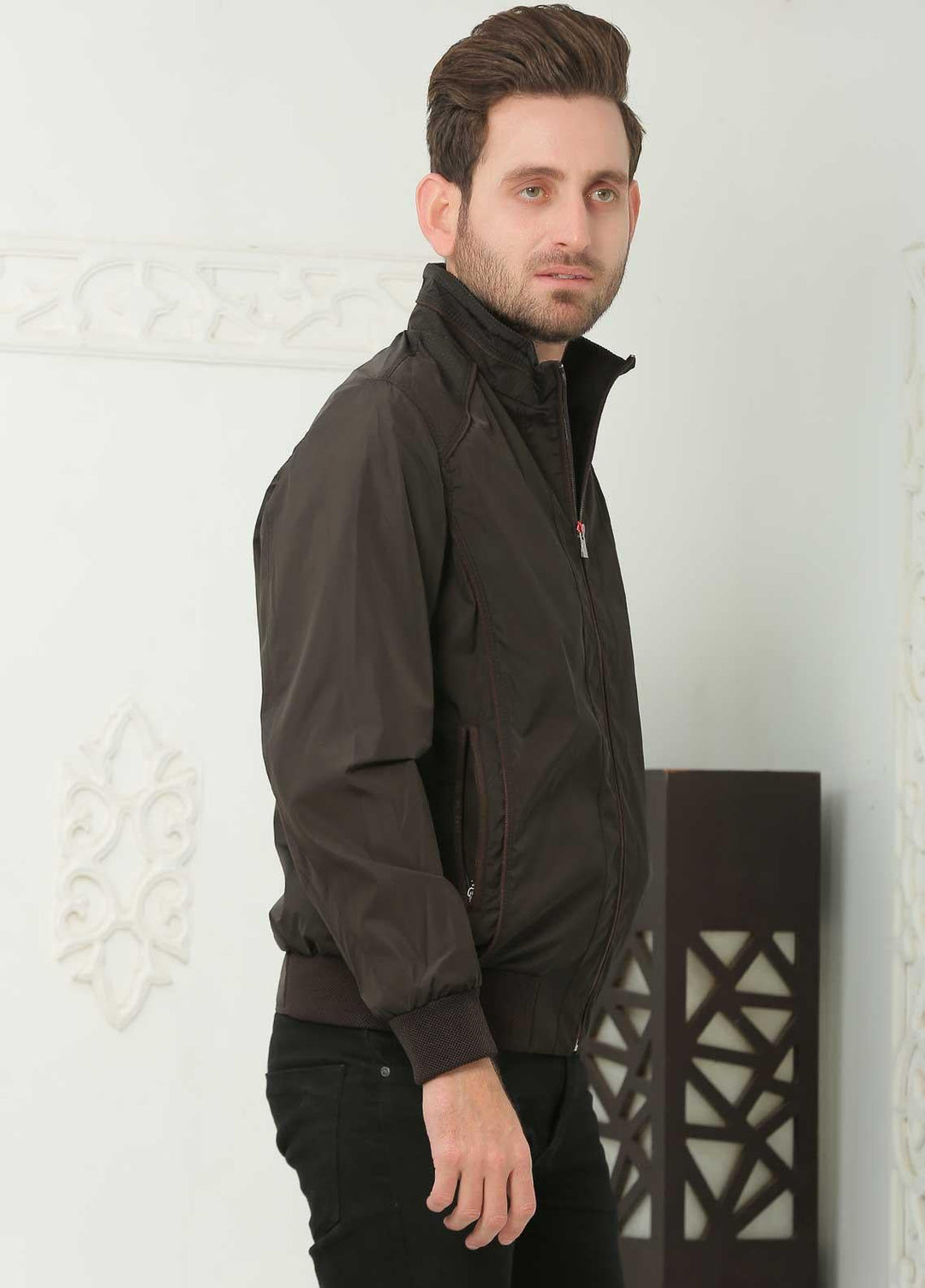 Sanaulla Exclusive Range  Casual Men Jackets -  SU21MJ D-4495 D Brown
