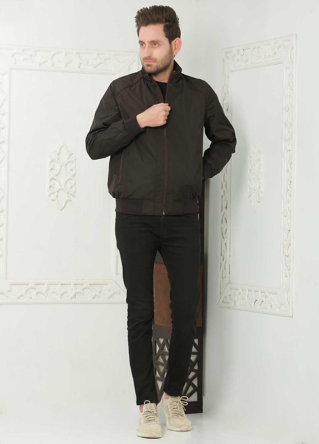 Sanaulla Exclusive Range  Casual Men Jackets -  SU21MJ D-4495 D Brown