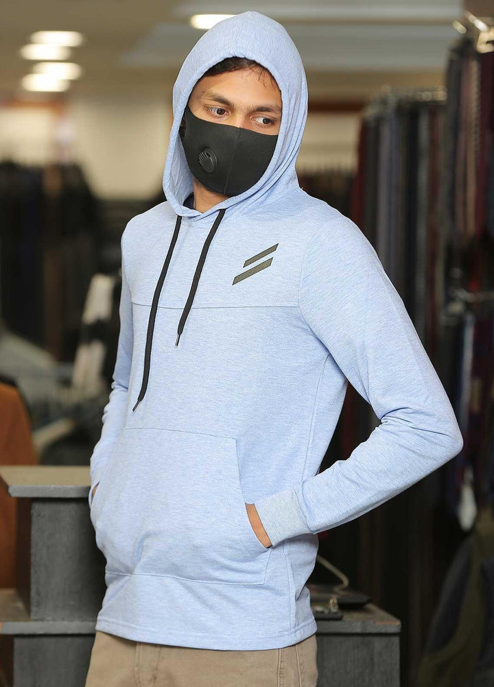 Sanaulla Exclusive Range  Casual Hoodies for Men -  SU22MJ (Hoodie) T Shirt 6596 Sky Blue
