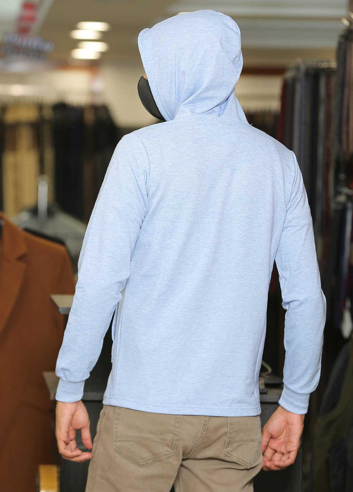Sanaulla Exclusive Range  Casual Hoodies for Men -  SU22MJ (Hoodie) T Shirt 6596 Sky Blue