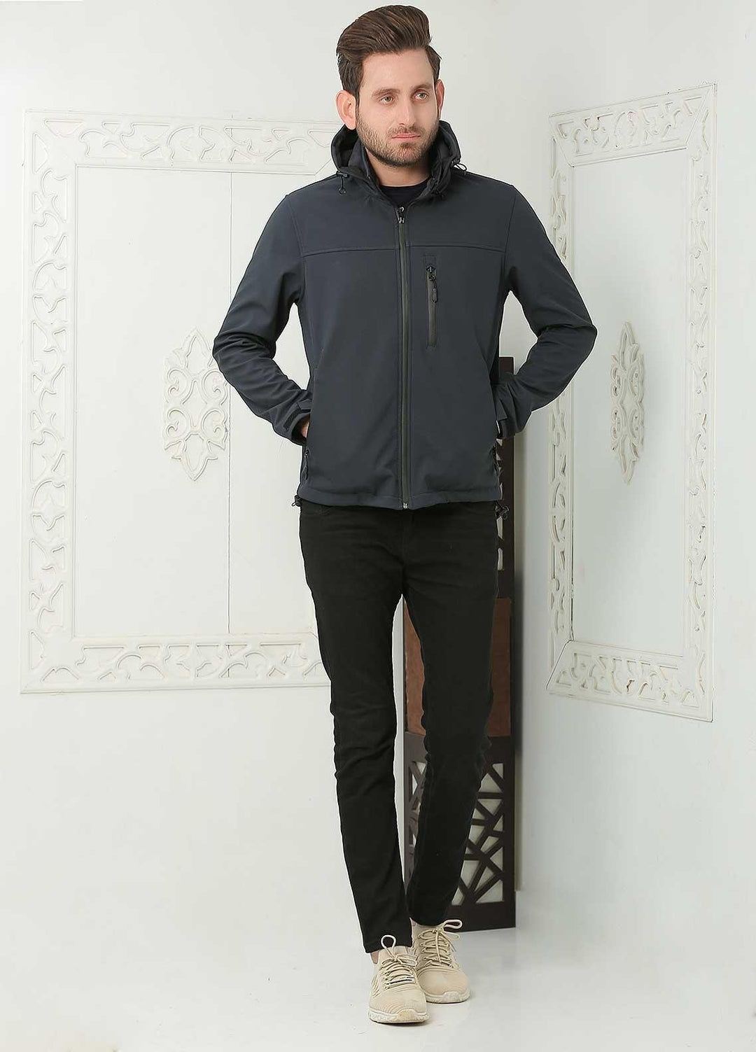 Sanaulla Exclusive Range  Casual Jackets for Men -  SU21MJ 3052 Dark Green