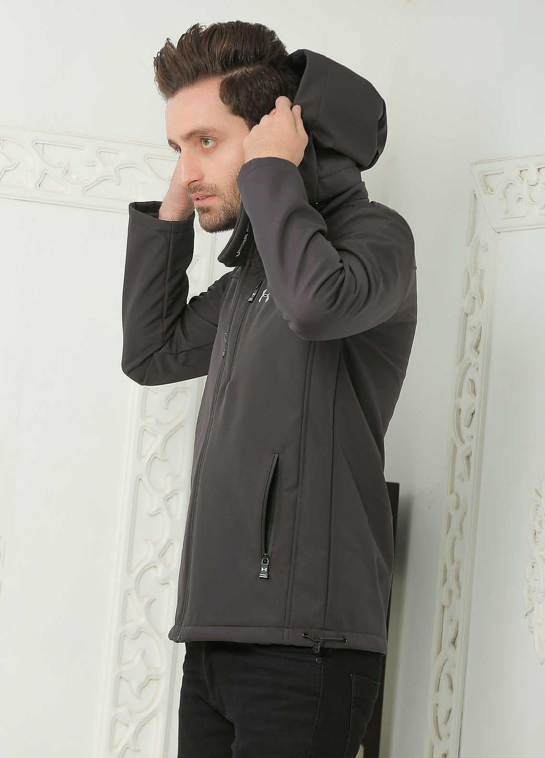 Sanaulla Exclusive Range  Casual Men Jackets -  SU21MJ 601 Dark Grey