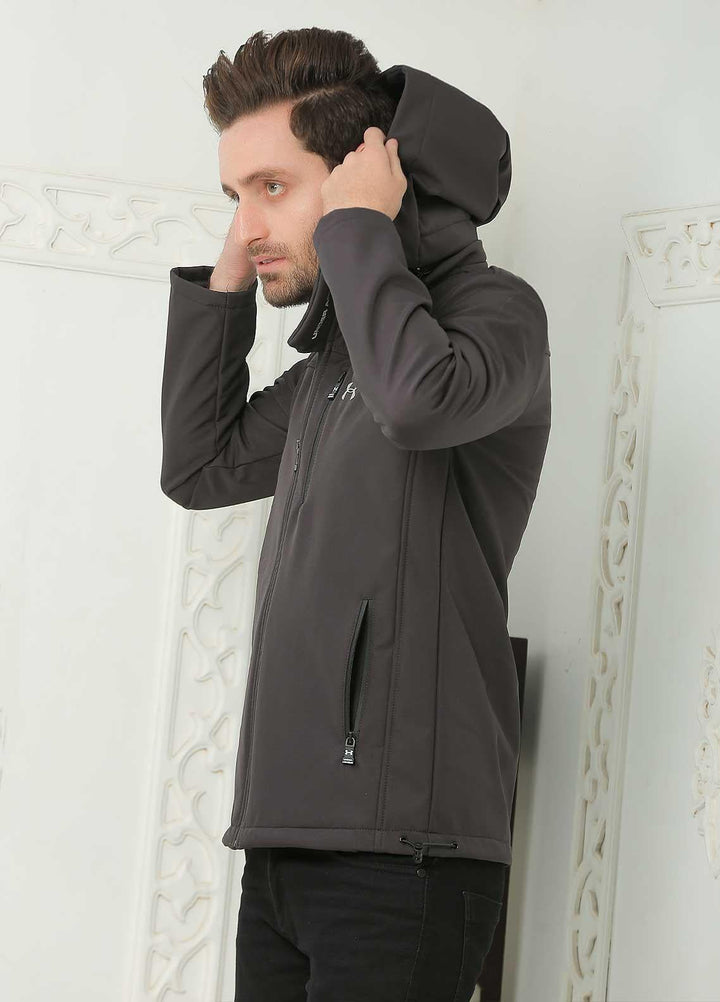 Sanaulla Exclusive Range  Casual Men Jackets -  SU21MJ 601 Dark Grey