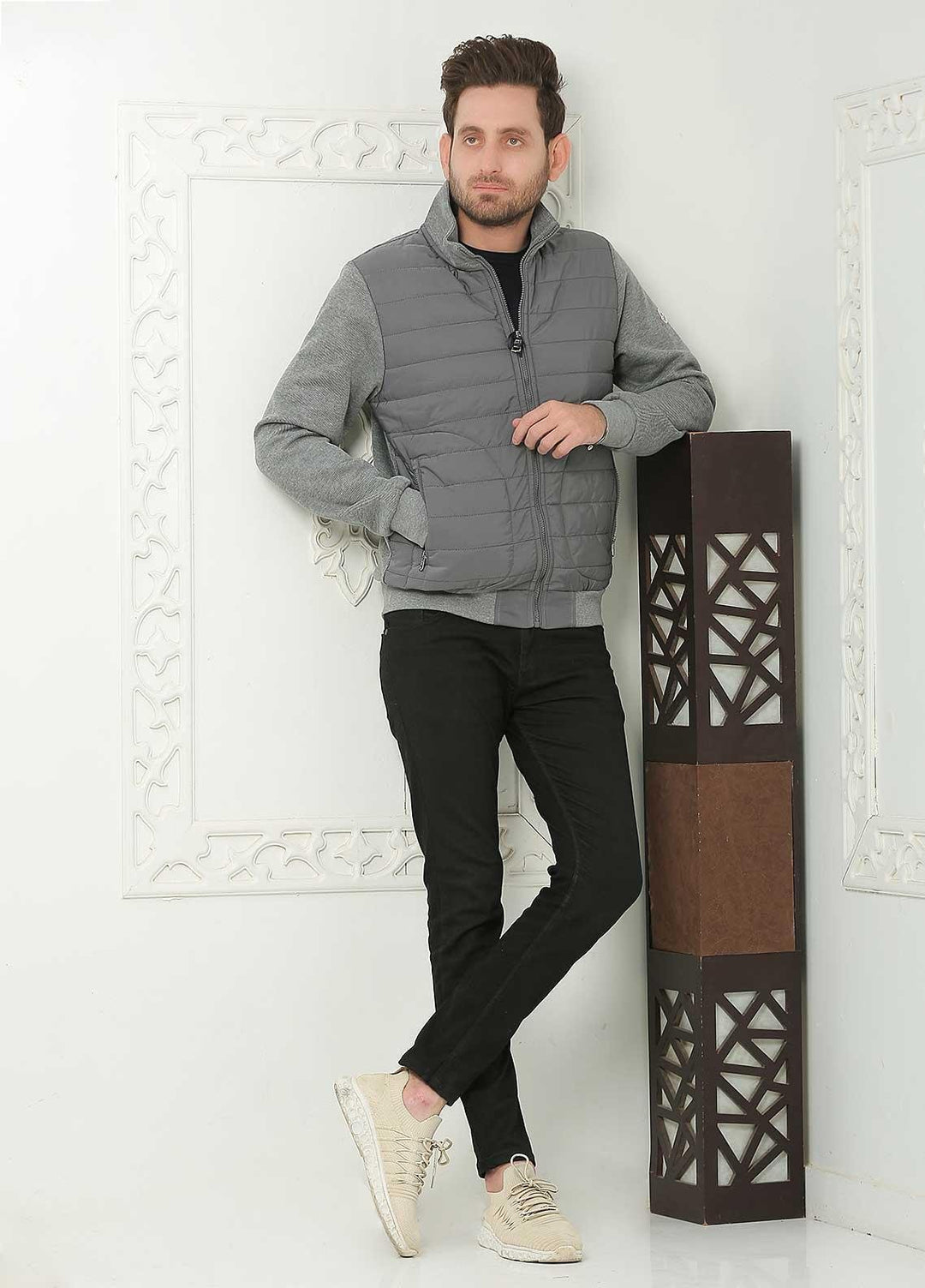 Sanaulla Exclusive Range  Casual Jackets for Men -  SU21MJ 9037 Grey
