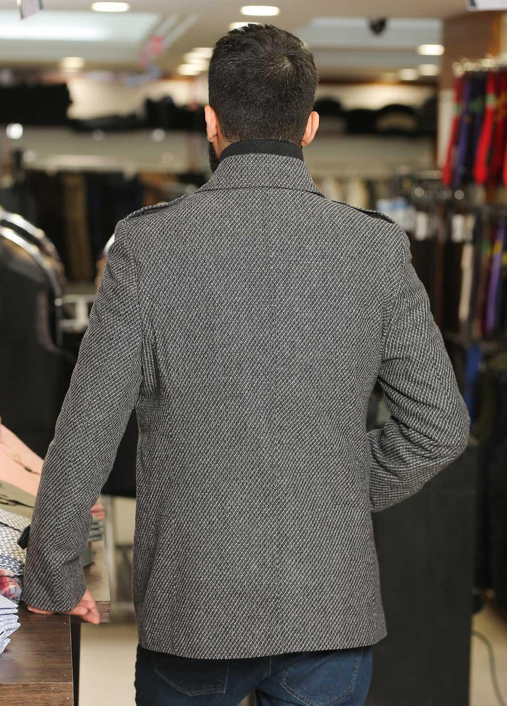 Sanaulla Exclusive Range Wool Casual Men Jackets -  SU21MJ Jacket 9410 Dark Grey