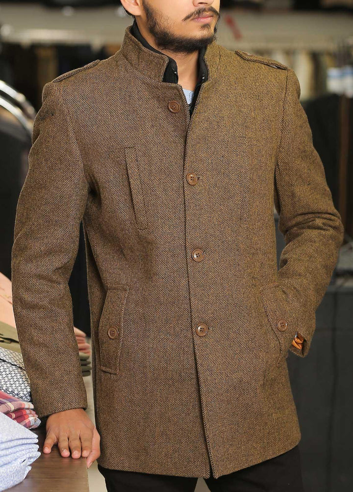 Sanaulla Exclusive Range Wool Casual Jackets for Men -  SU21MJ Jacket 9510 Brown