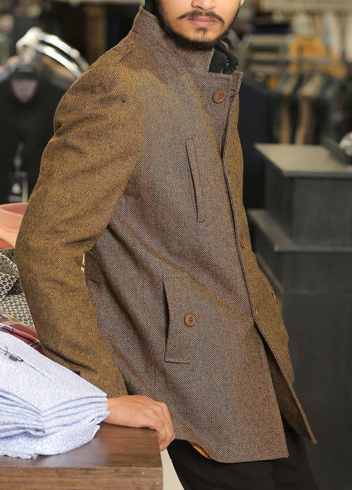 Sanaulla Exclusive Range Wool Casual Jackets for Men -  SU21MJ Jacket 9510 Brown