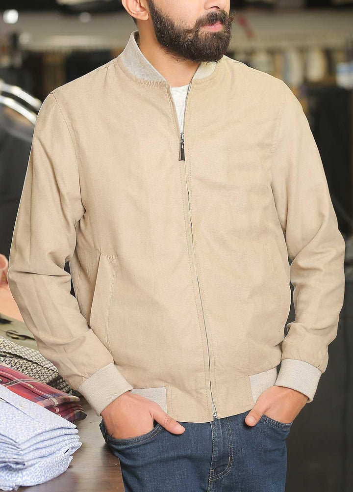 Sanaulla Exclusive Range Polyester Casual Jackets for Men -  SU21MJ Jacket D-03 Fawn