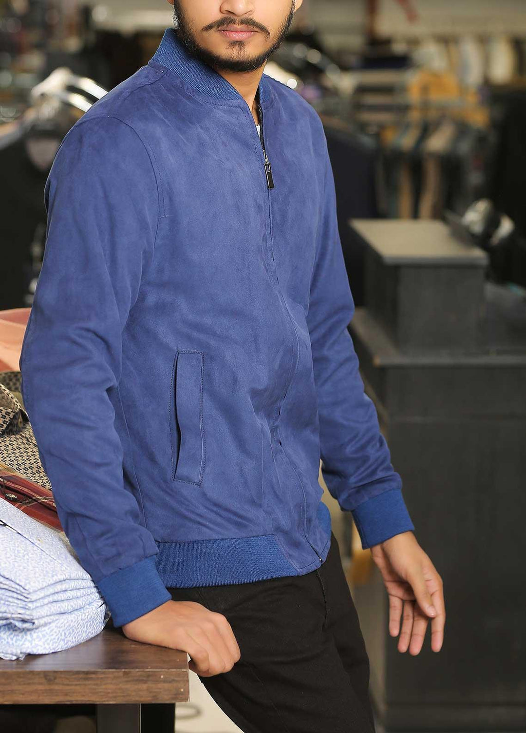 Sanaulla Exclusive Range Polyester Casual Men Jackets -  SU21MJ Jacket D-03 R Blue