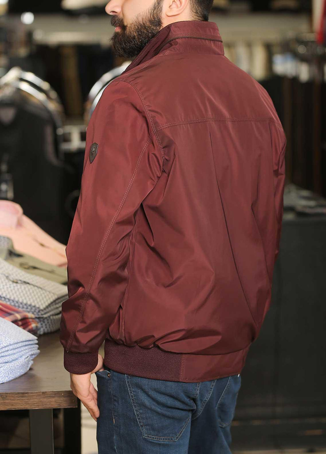 Sanaulla Exclusive Range Parashoot Casual Jackets for Men -  SU21MJ Jacket D-4497 Maroon