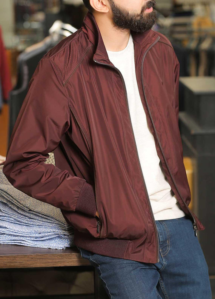 Sanaulla Exclusive Range Parashoot Casual Jackets for Men -  SU21MJ Jacket D-4497 Maroon