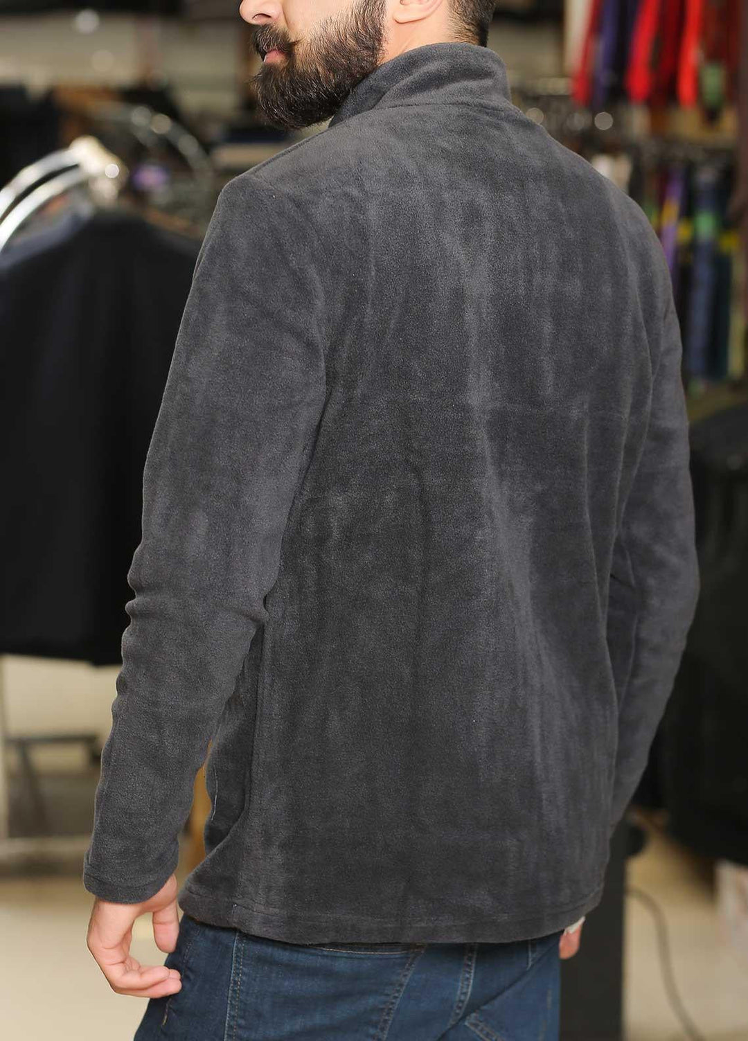 Sanaulla Exclusive Range Fleece Casual Men Jackets -  SU21MJ T Shirt 6631 Grey