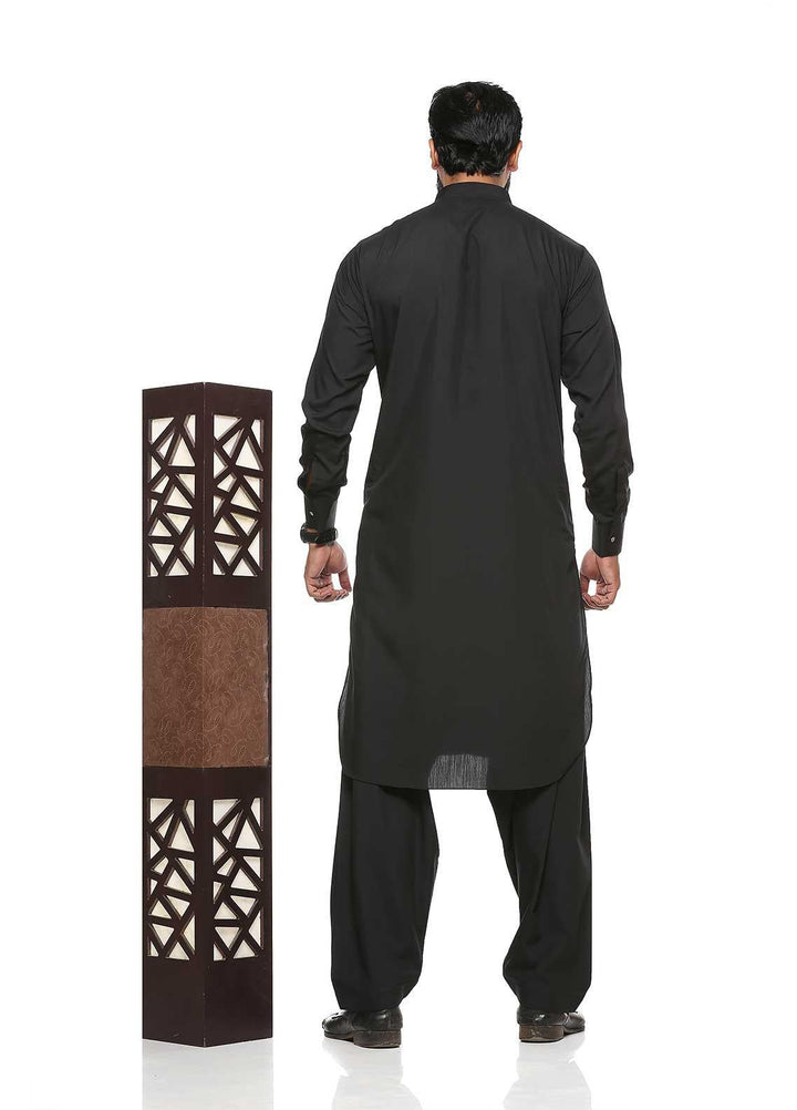 Sanaulla Exclusive Range Wash N Wear Formal Shalwar Kameez for Men -  BC C763 Black