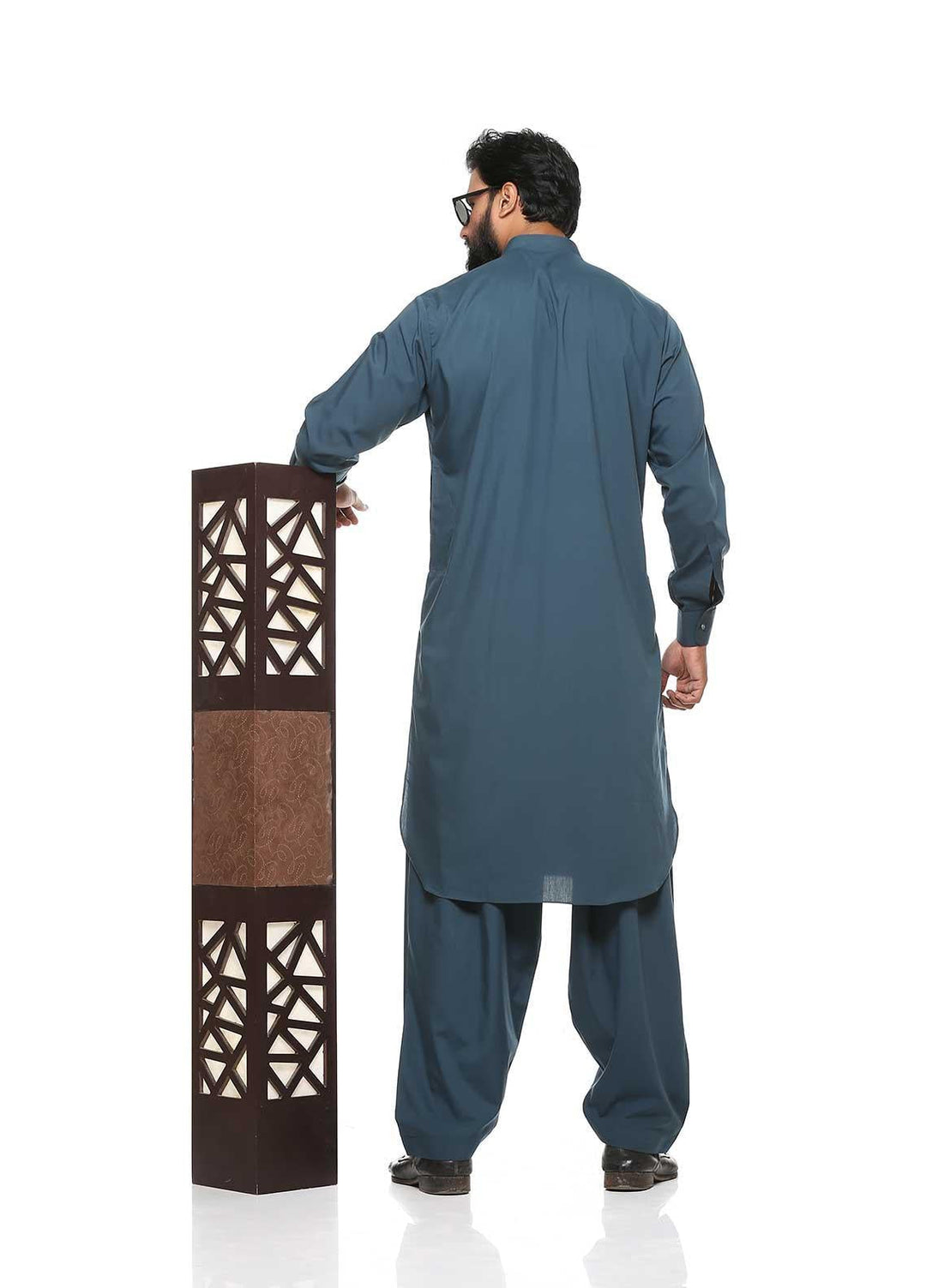 Sanaulla Exclusive Range Wash N Wear Formal Men Shalwar Kameez -  BC C763 Green