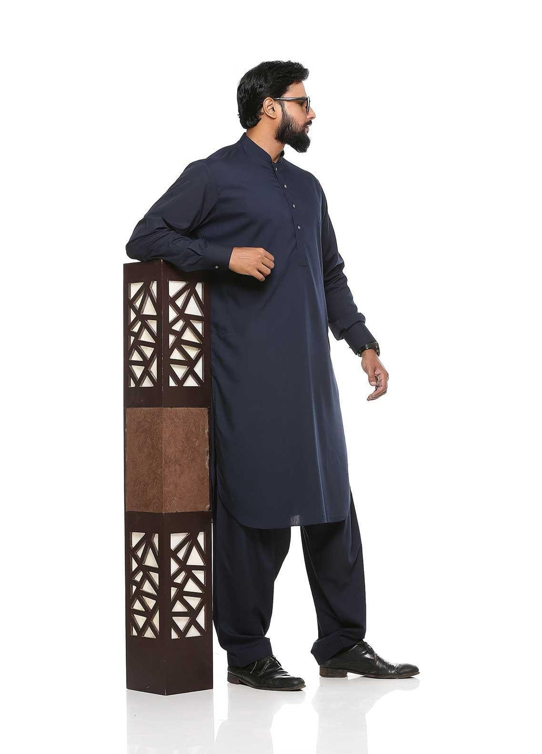 Sanaulla Exclusive Range Wash N Wear Formal Men Shalwar Kameez -  BC C763 N Blue