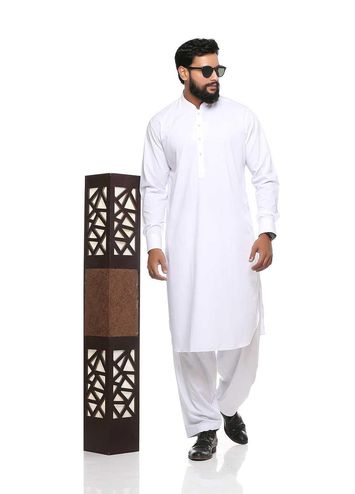 Sanaulla Exclusive Range Wash N Wear Formal Shalwar Kameez for Men -  BC C763 White