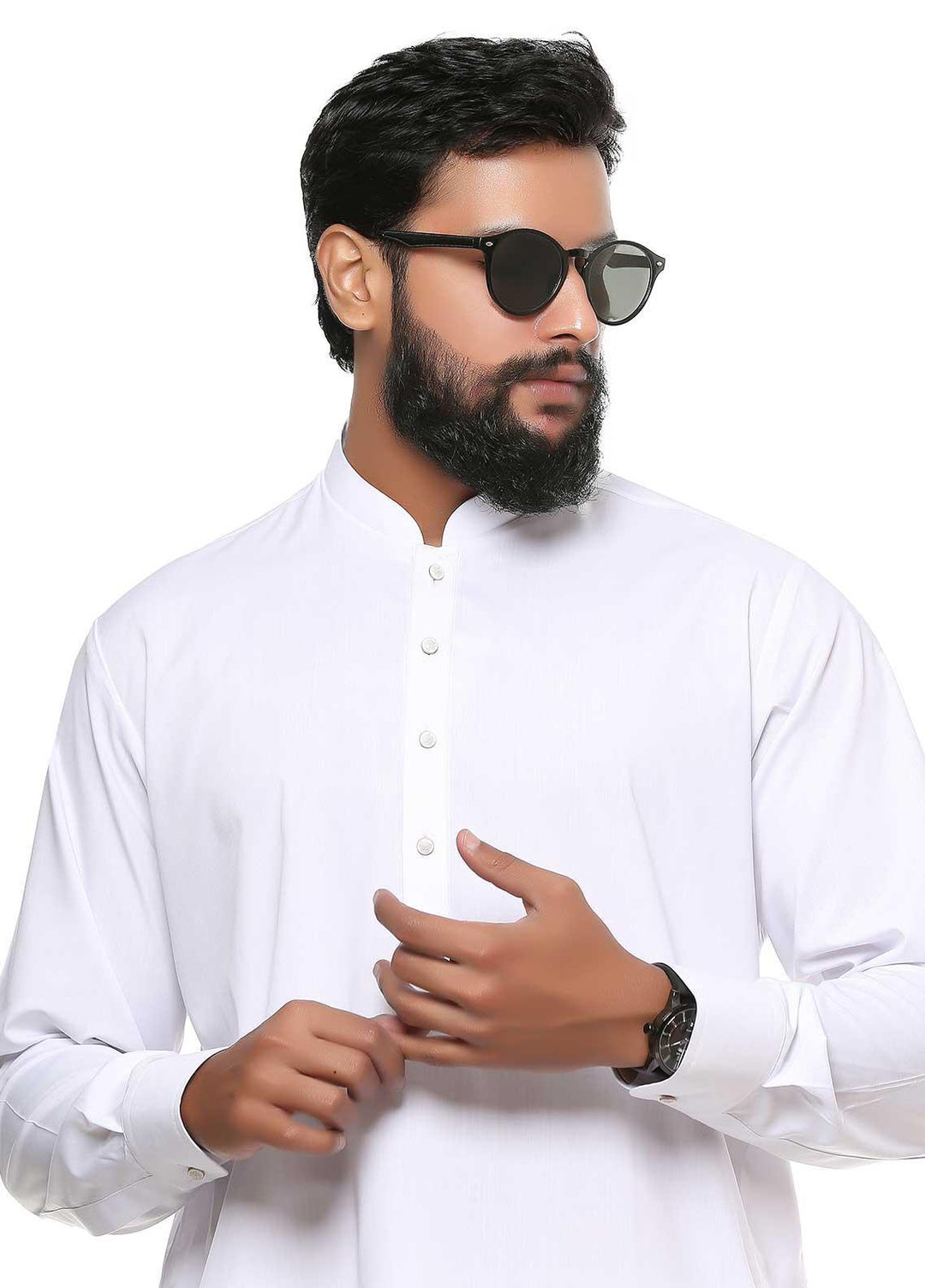 Sanaulla Exclusive Range Wash N Wear Formal Shalwar Kameez for Men -  BC C763 White