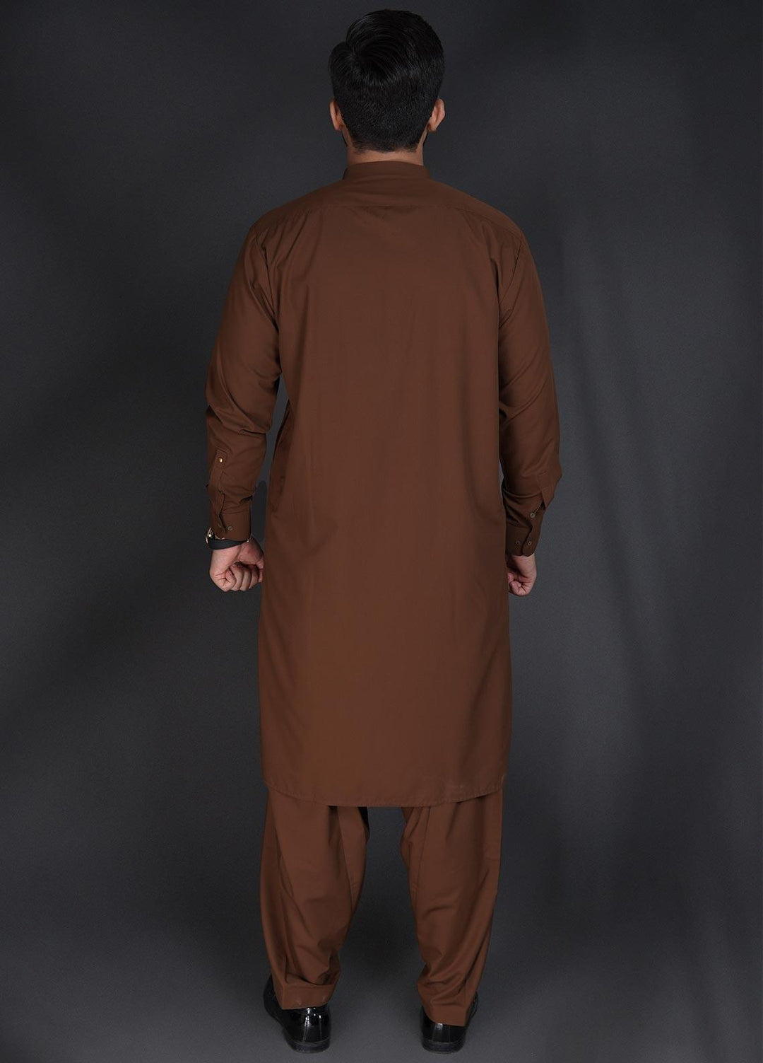 Sanaulla Exclusive Range Wash N Wear Formal Kameez Shalwar for Men -  C-9165 Brown