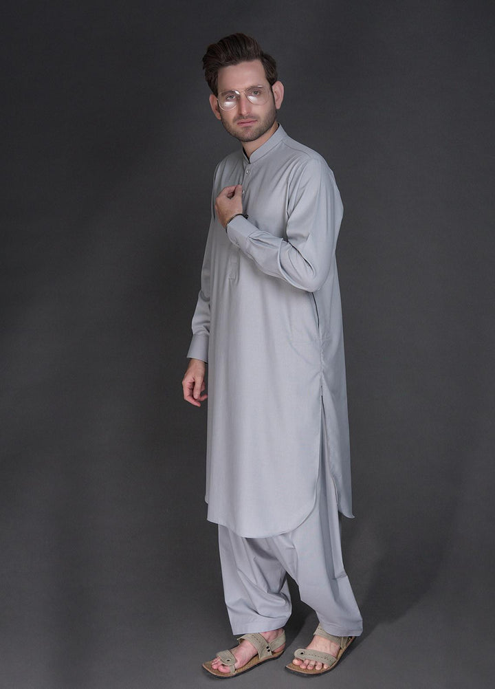 Sanaulla Exclusive Range Wash N Wear Formal Kameez Shalwar for Men -  757 Grey