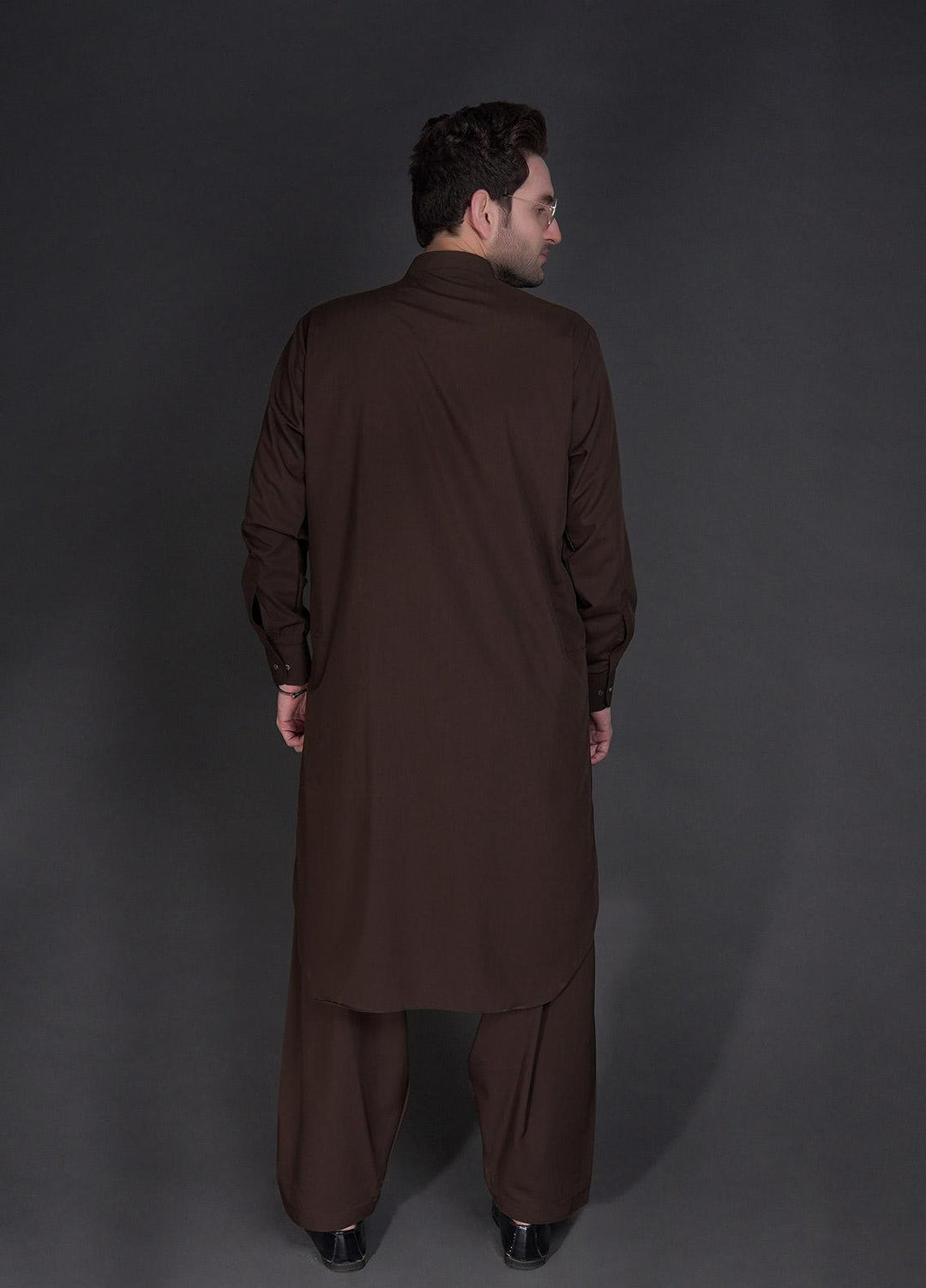 Sanaulla Exclusive Range Wash N Wear Formal Men Kameez Shalwar -  781 Brown