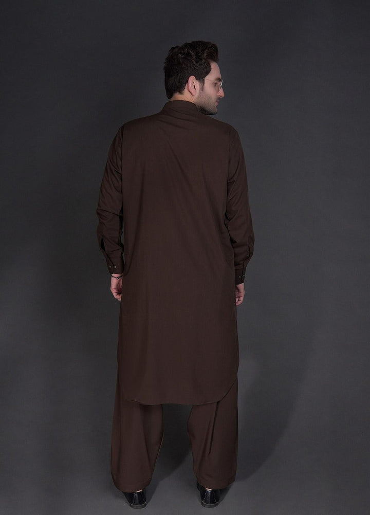 Sanaulla Exclusive Range Wash N Wear Formal Men Kameez Shalwar -  781 Brown