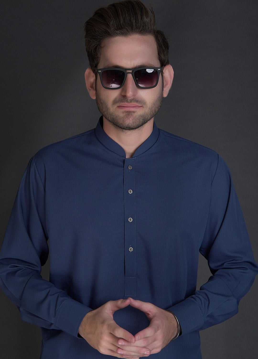 Sanaulla Exclusive Range Wash N Wear Formal Kameez Shalwar for Men -  781 Turkish Blue