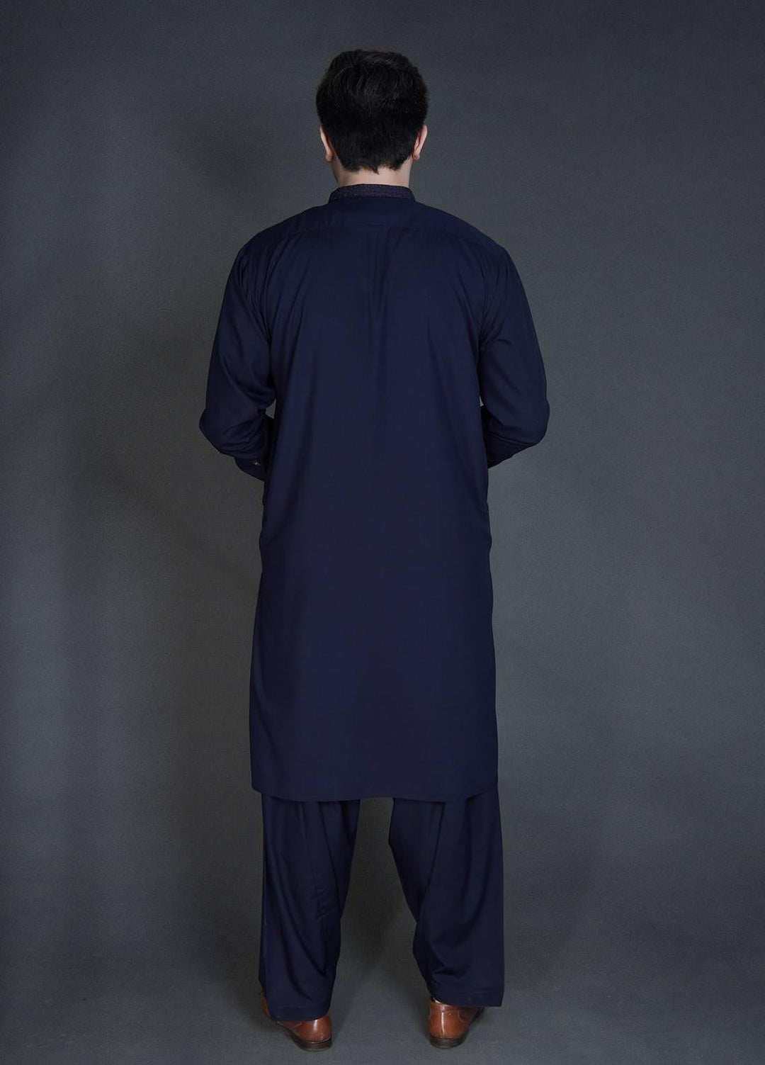 Sanaulla Exclusive Range Wash N Wear Formal Kameez Shalwar for Men -  C-9294 Blue