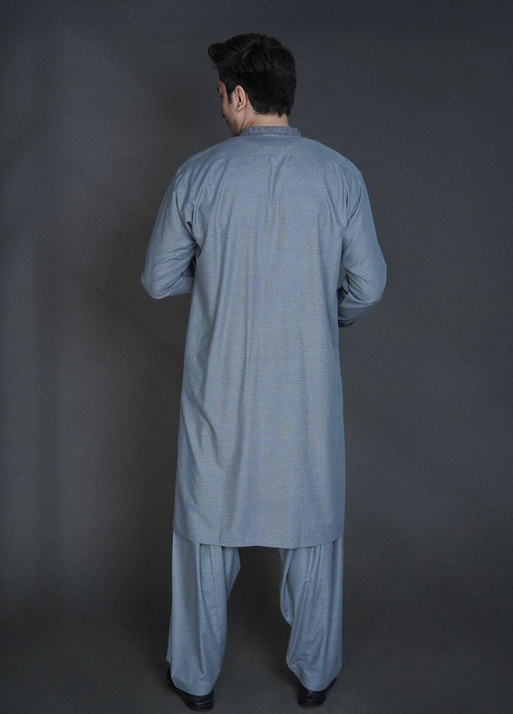 Sanaulla Exclusive Range Wash N Wear Formal Men Kameez Shalwar -  FD-4050 Dark Grey