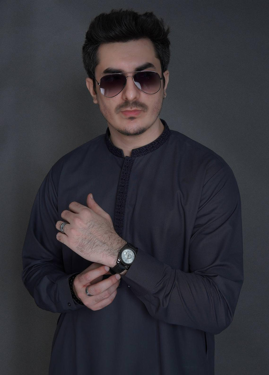 Sanaulla Exclusive Range Wash N Wear Formal Kameez Shalwar for Men -  FD-4053 Maeshia