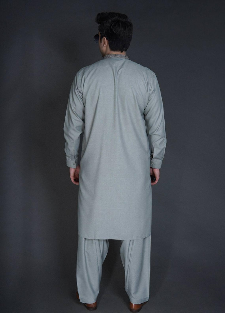 Sanaulla Exclusive Range Wash N Wear Formal Kameez Shalwar for Men -  FD-4057 Light Green