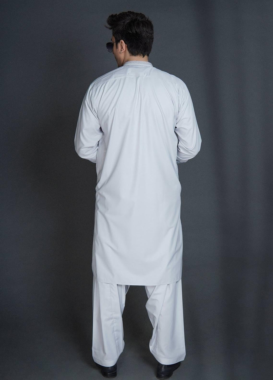 Sanaulla Exclusive Range Wash N Wear Formal Men Kameez Shalwar -  C-9312 L Grey