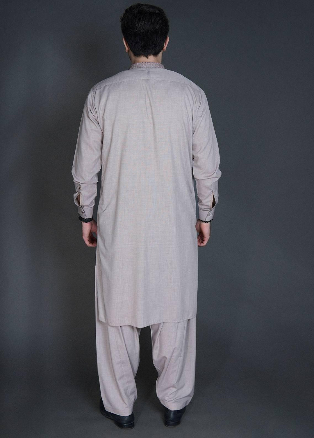 Sanaulla Exclusive Range Wash N Wear Formal Kameez Shalwar for Men -  C-9317 Biscuit