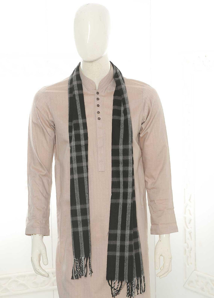 Sanaulla Exclusive Range    Muffler SU21MM Black-D-01 - Mens Mufflers