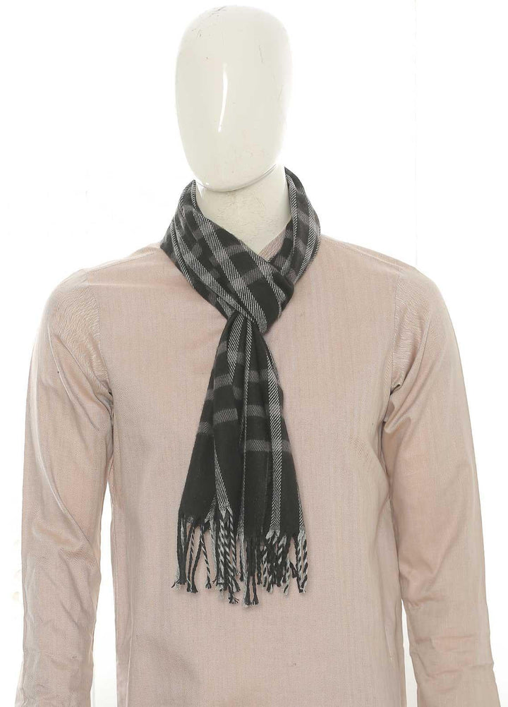 Sanaulla Exclusive Range    Muffler SU21MM Black-D-01 - Mens Mufflers