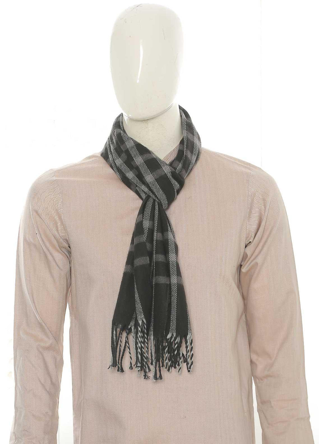 Sanaulla Exclusive Range    Muffler SU21MM Black-D-01 - Mens Mufflers