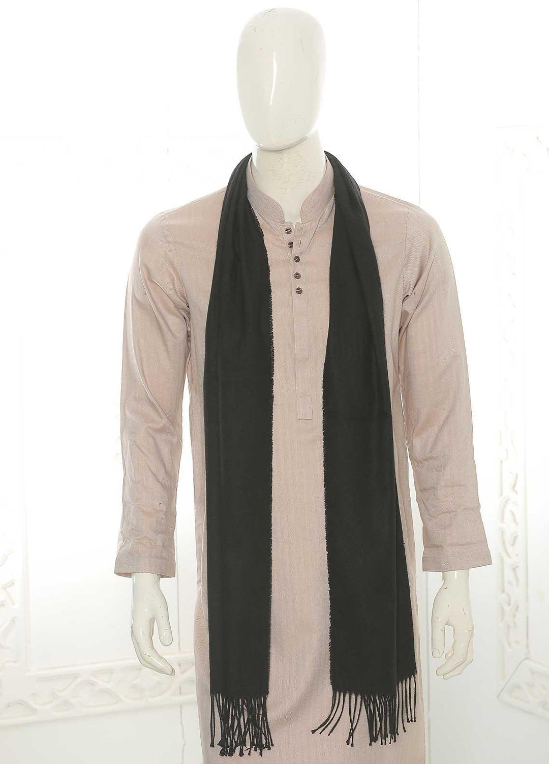 Sanaulla Exclusive Range    Muffler SU21MM Black-D-04 - Mens Mufflers