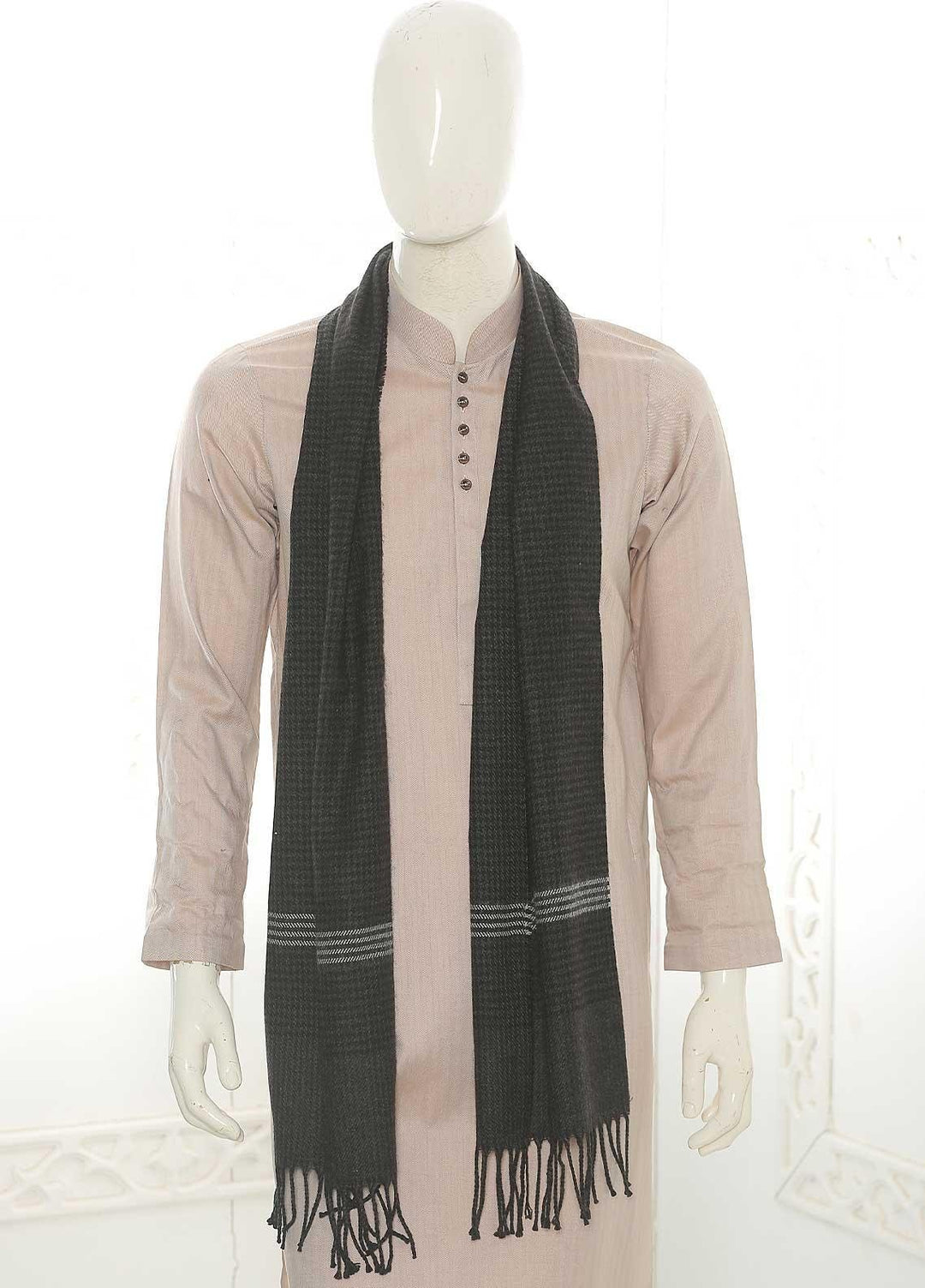 Sanaulla Exclusive Range    Muffler SU21MM Black-D-07 - Mens Mufflers