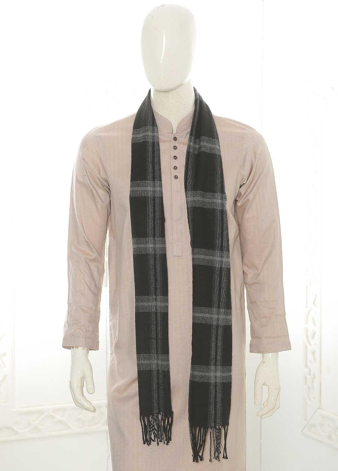 Sanaulla Exclusive Range    Muffler SU21MM Black-D-08 - Mens Mufflers