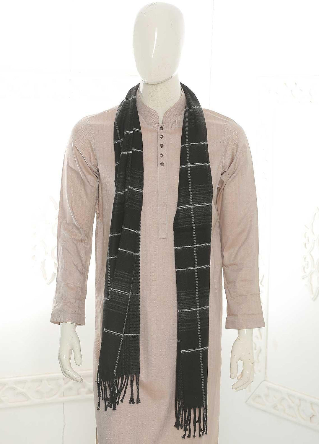 Sanaulla Exclusive Range    Muffler SU21MM Black-D-10 - Mens Mufflers