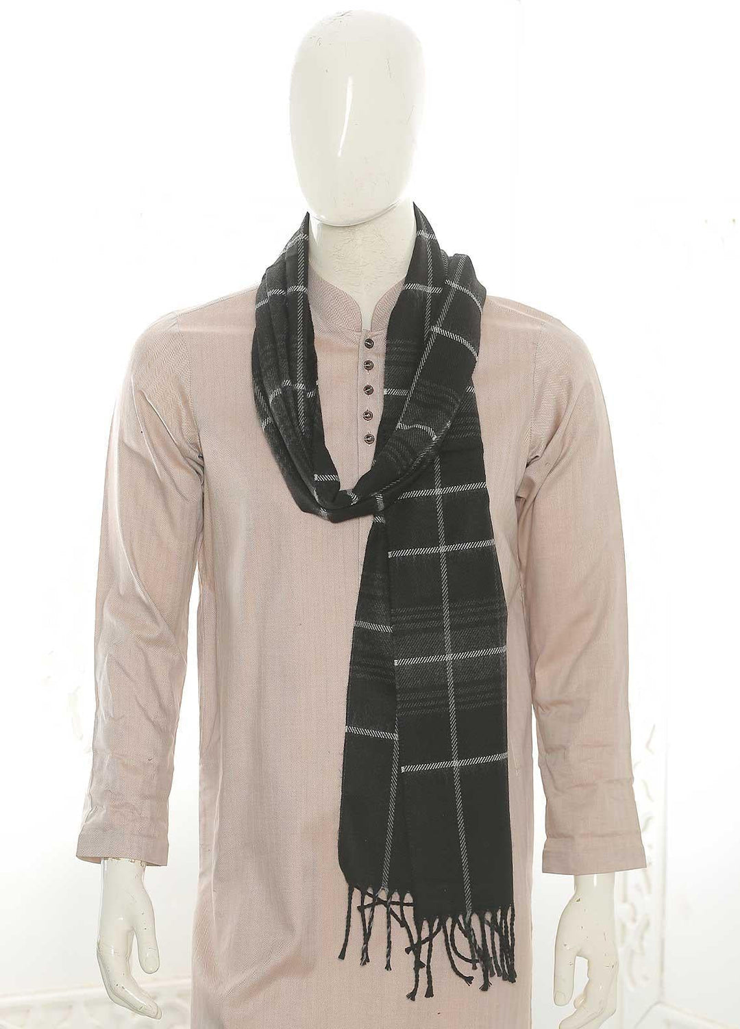 Sanaulla Exclusive Range    Muffler SU21MM Black-D-10 - Mens Mufflers