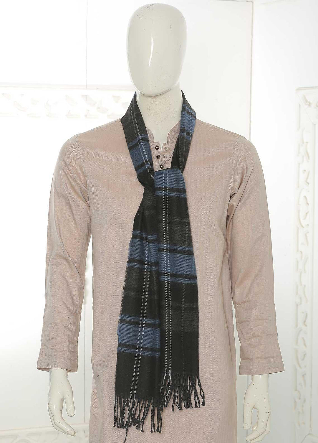 Sanaulla Exclusive Range    Muffler SU21MM Blue-D-03 - Mens Mufflers