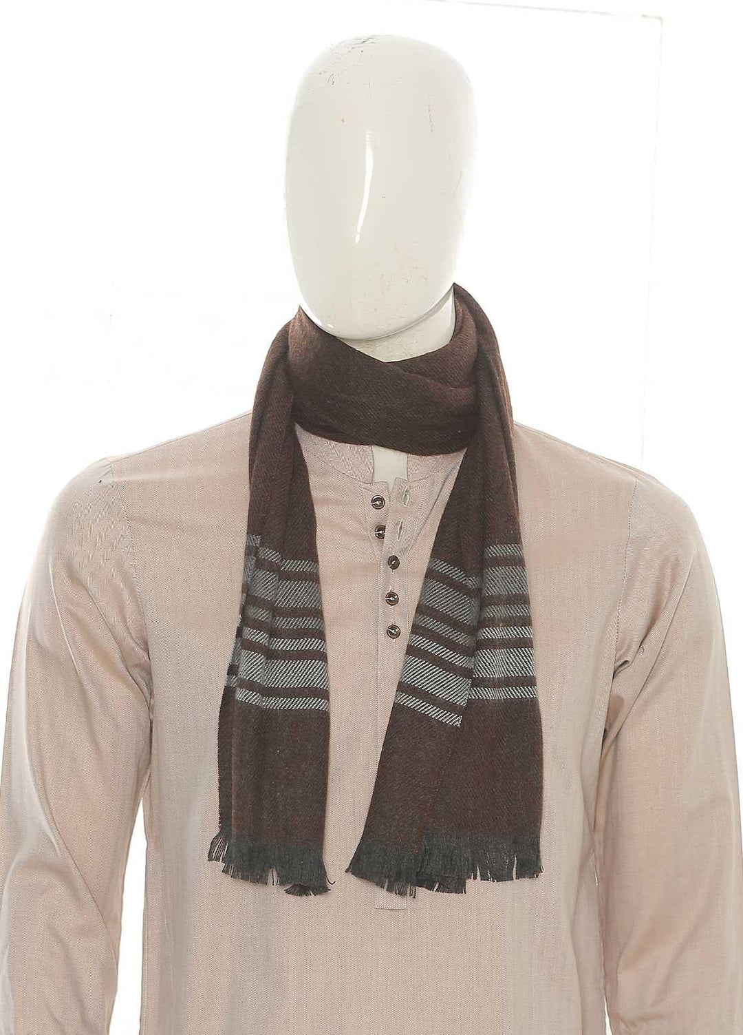 Sanaulla Exclusive Range    Muffler SU21MM Brown-D-01 - Mens Mufflers