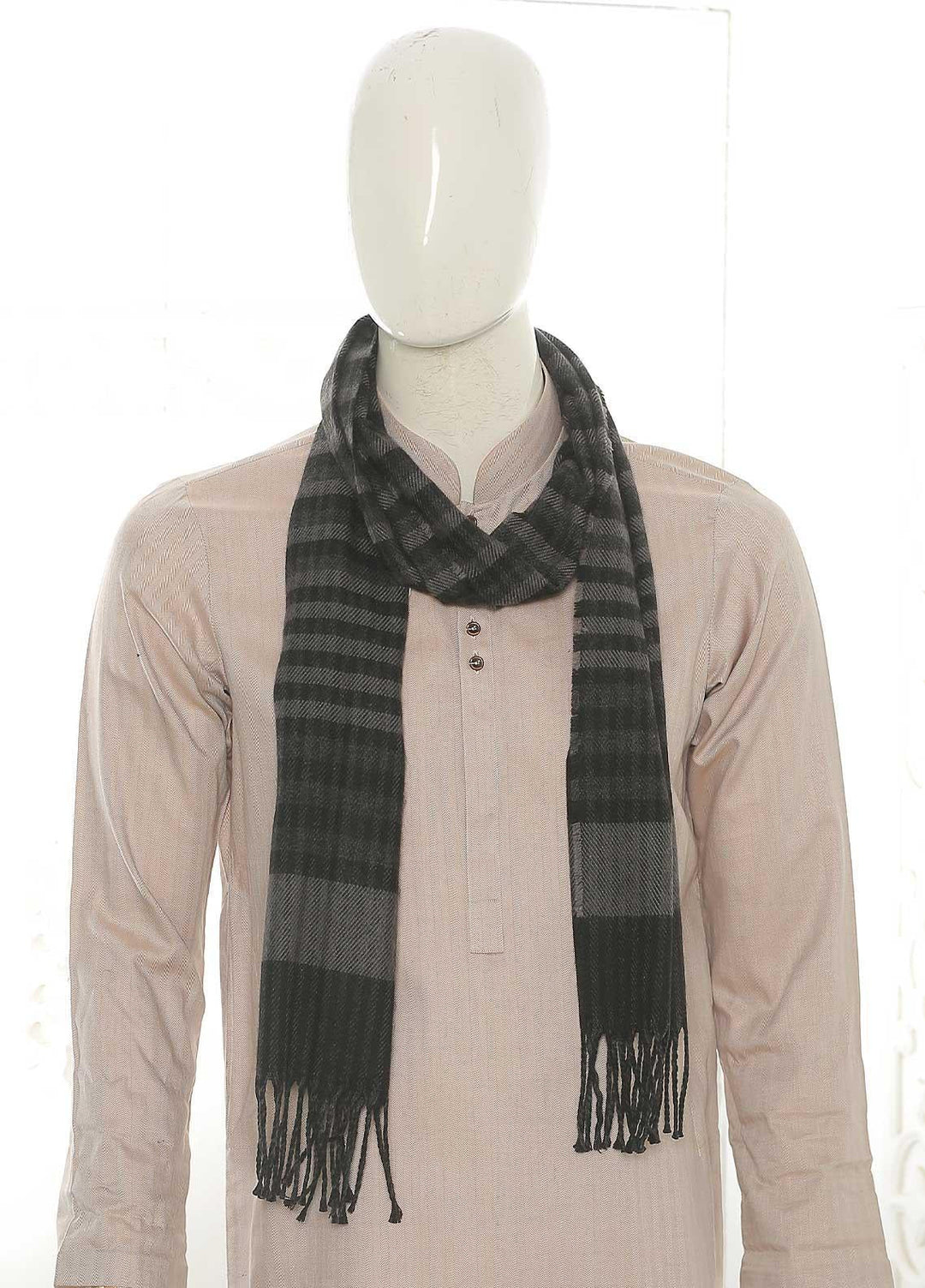 Sanaulla Exclusive Range    Muffler SU21MM Grey-D-05 - Mens Mufflers