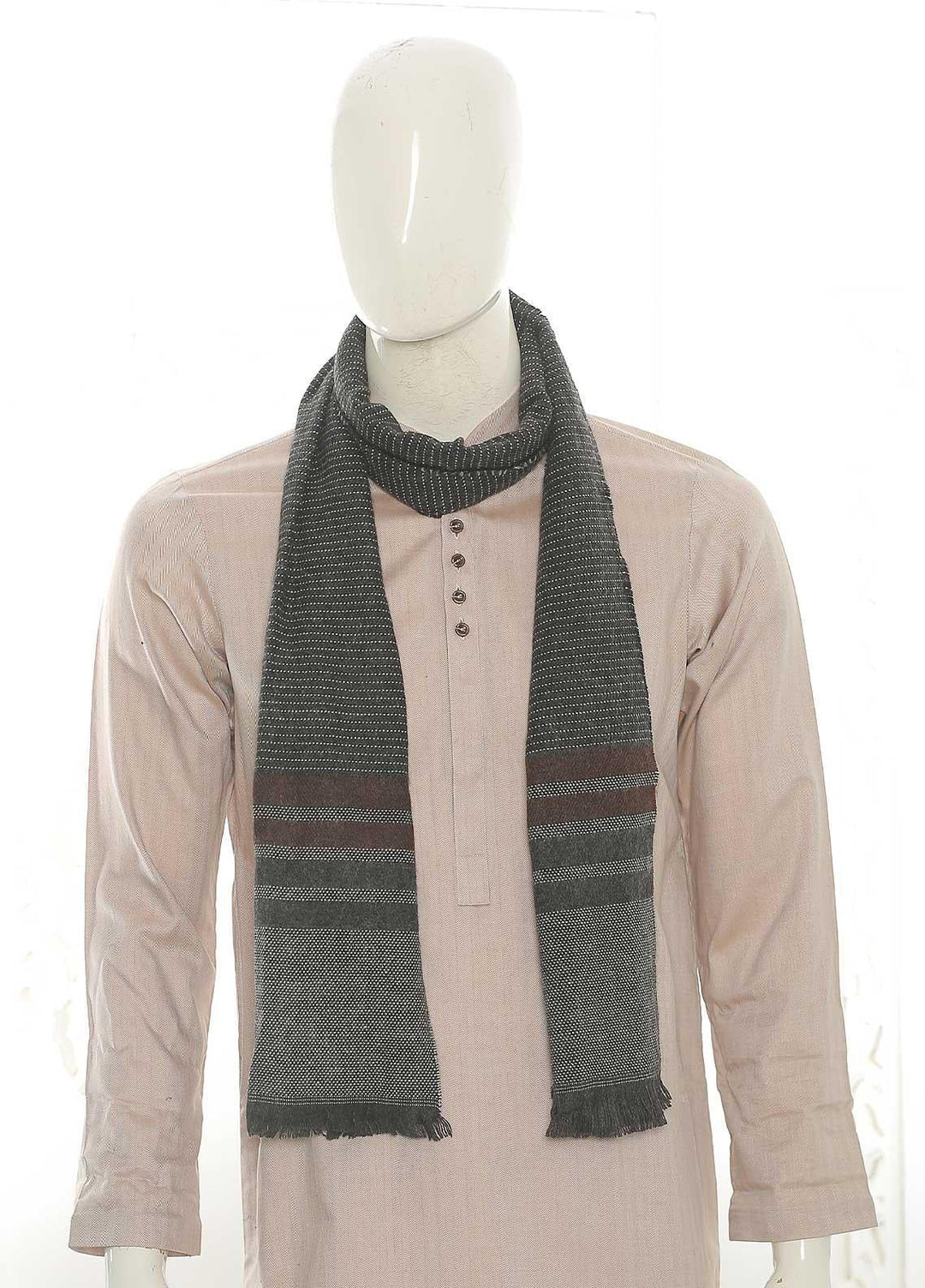 Sanaulla Exclusive Range    Muffler SU21MM Grey-D-10 - Mens Mufflers